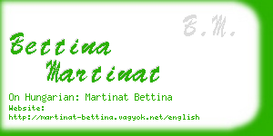 bettina martinat business card